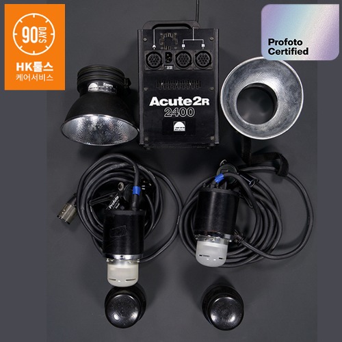 [HK중고] Profoto 아큐트 2R 2400, 헤드 250w x 2, Zoom x 2