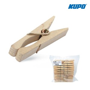 [KUPO] 쿠포 KCP-347 WOODEN CLIP(50pcs per pack-6.8cm)