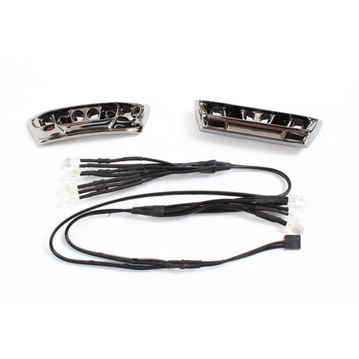 AX7186 LED lights, light harness (4 clear, 4 red)/ bumpers, front &amp; rear/ wire ties (3)