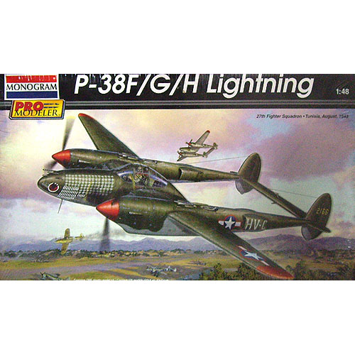 BM5974 1/48 P-38F/G/H Lightning (하세가와 재포장)-데칼 손상,박스손상