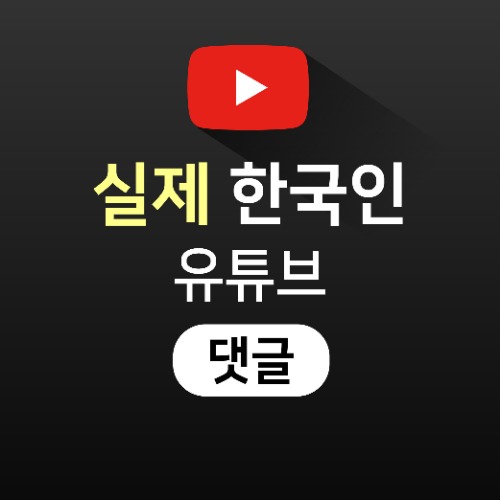 [실제한국인] 유튜브 댓글 늘리기