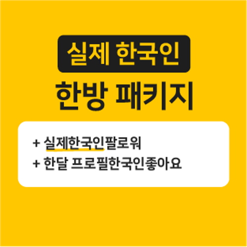 실제 한국인 한방 패키지