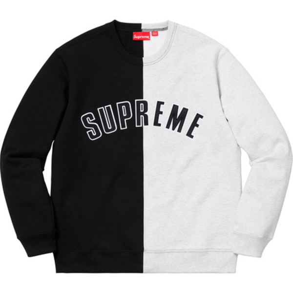 [해외] 슈프림 스플릿 크루넥 Supreme Split Crewneck Sweatshirt 18FW