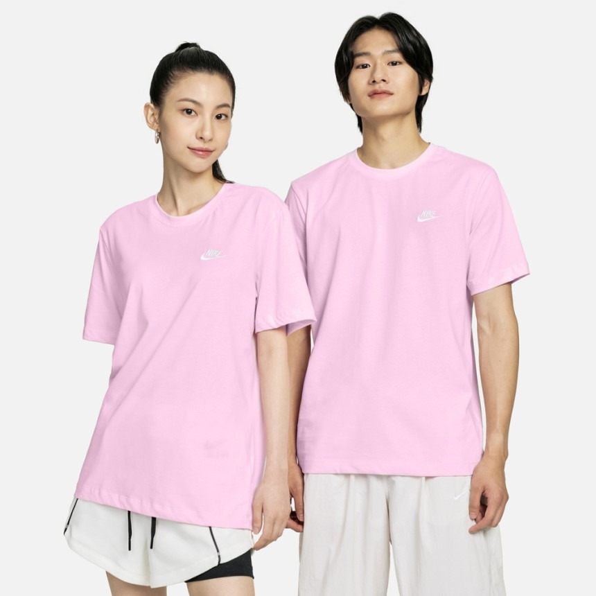 [해외] 나이키 스포츠웨어 클럽 남성 반팔 캐주얼 소프트 코튼 티셔츠 핑크 그린 퍼플 AR4999-665 AR4999-363 AR4999-591