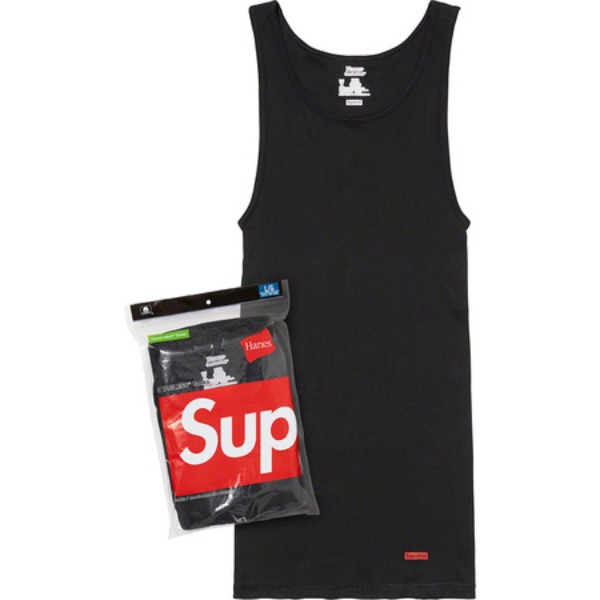 [해외] 슈프림 헤인즈 탱크 탑 Supreme Hanes Tagless Tank Tops 22SS