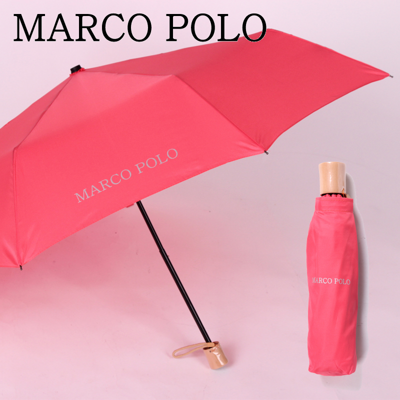 마르코폴로-3단 핑크 수동우산