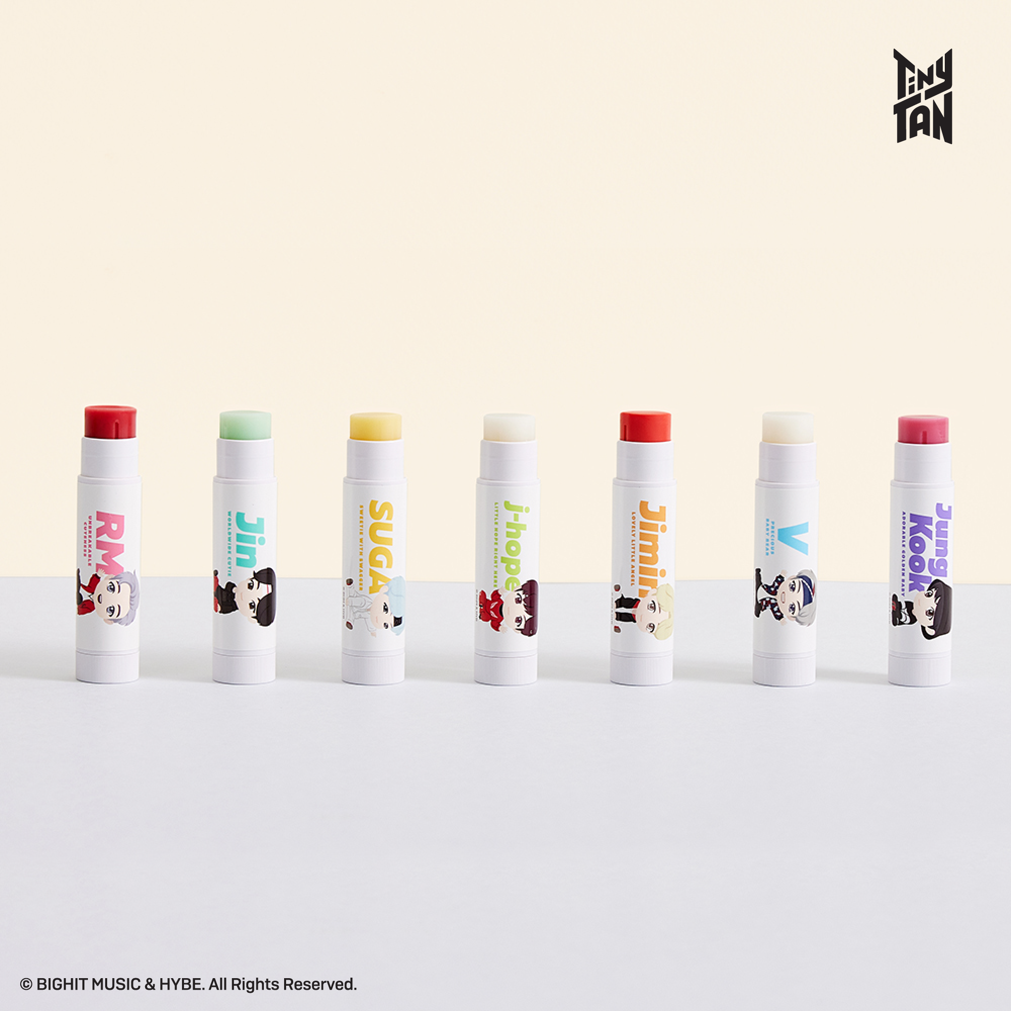 BTS TinyTAN リップバーム 7個セット リップクリーム 韓国限定