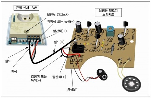 [KS-112]근접센서 멜로디 키트(KIT) (납땜용)