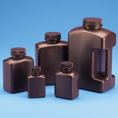 Rectangular Bottle HDPE, Amber, HDPE 갈색사각병