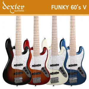 [당일배송] 덱스터 펑키 60&#039;s 5현 / Dexter Funky 60&#039;s 5String / 국내생산 / 다양한 컬러 / 추천 베이스기타