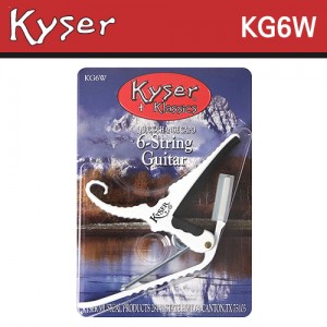 카이져(Kyser) KG6W Capo / 화이트 / 어쿠스틱기타 카포 / 통기타 카포