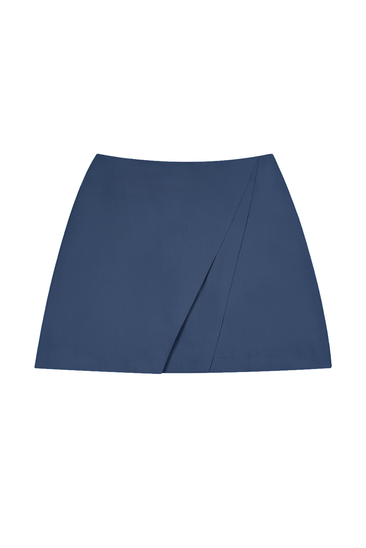 DOUBLE DIAGONAL LINE MINI SKIRT-navy, 혜영킴, HYEYEONG KIM designer brand