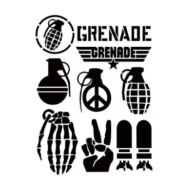 자동차스티커 GRENADE 그레네이드 컷팅세트 (200mmx270mm) (YF)