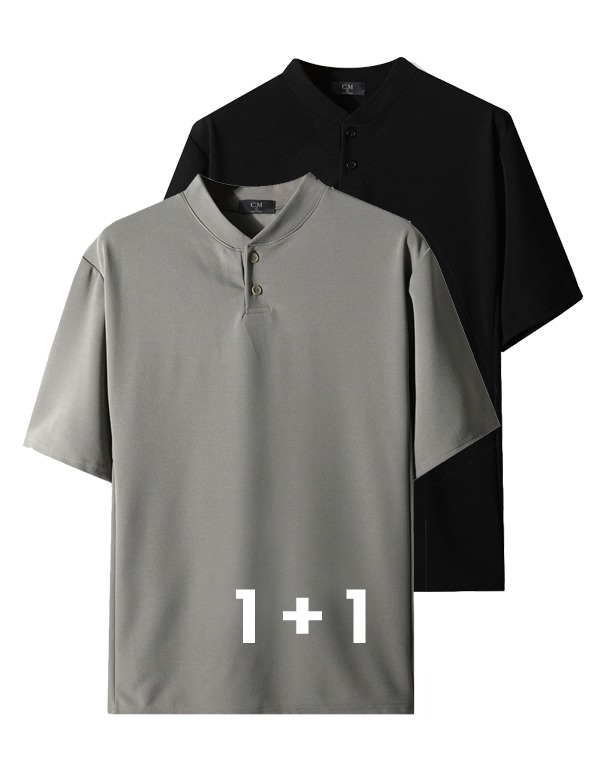 [1+1]로이 헨리넥 반팔 남성 티셔츠(개당12500원)