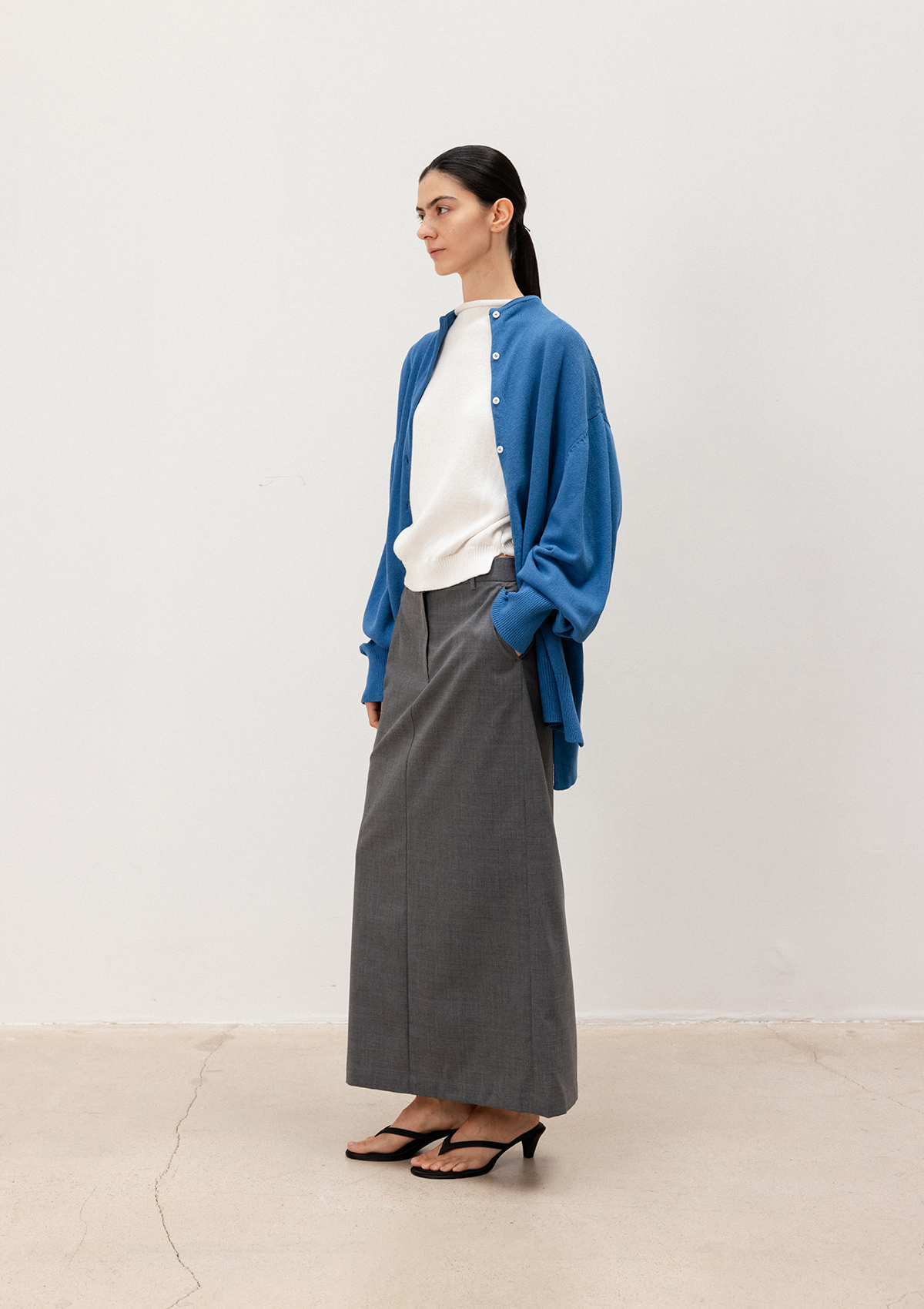 ◆MOONDAL◆ Adela Maxi Skirt in Gray MOONDAL 문달
