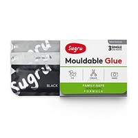 [해외] Sugru Mouldable Glue - Family-Safe Skin-Friendly Formula - Black, White and Grey (3-pack)