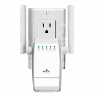 [해외] WiFi Range Extender/300Mbps Mini WiFi Extender/360 Degree Full Coverage/Wireless Repeater/Internet Signal Booster with External Antennas (White)