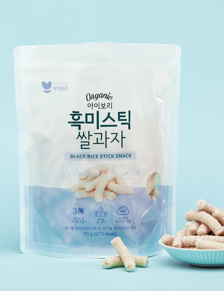 (신상품)흑미스틱쌀과자 대용량 70g