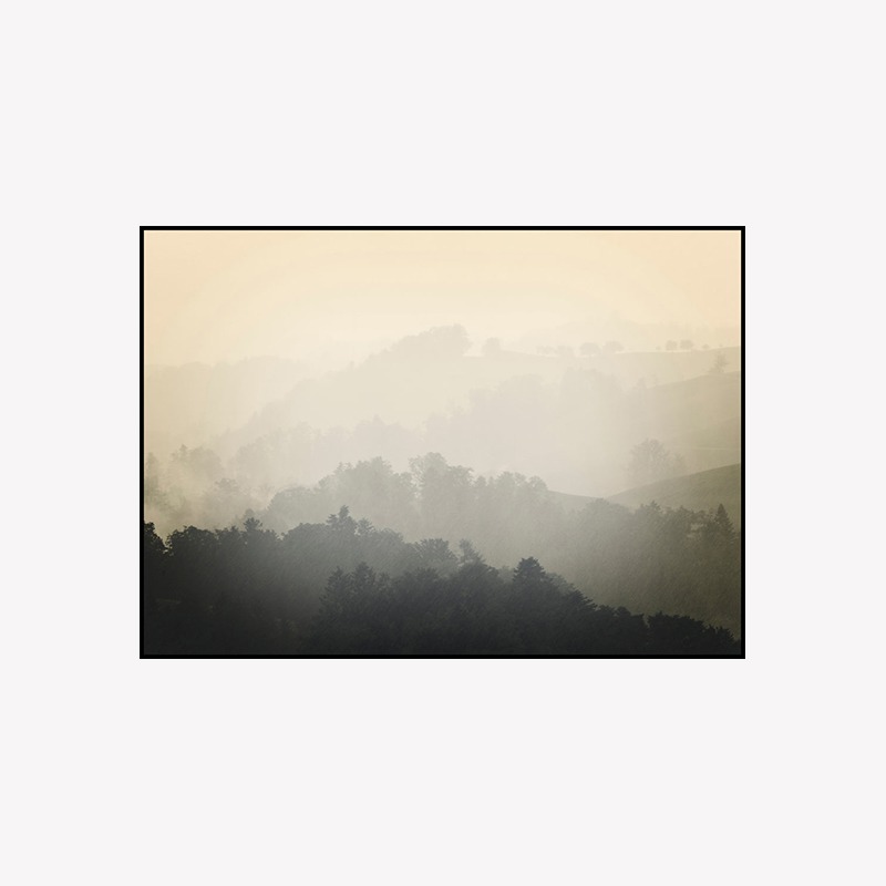 Framed Print Foggy Yellow