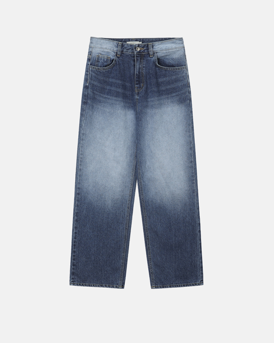 Blue point wide denim pants (1C)