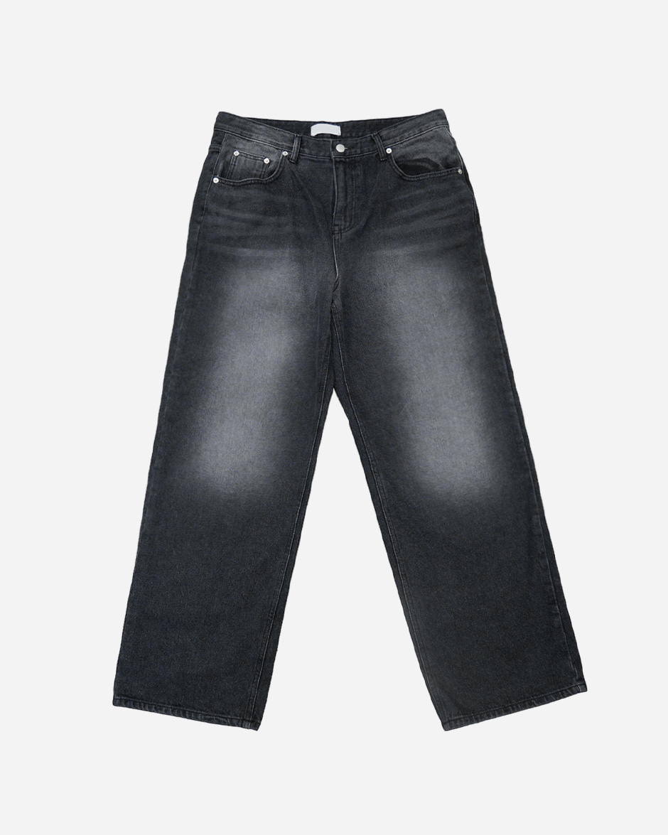 [당일출고] Brush black denim pants (1C)