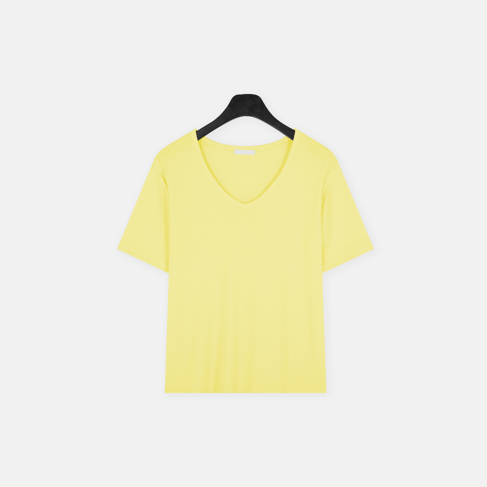 반팔 티셔츠 옐로우 색상 이미지-S1L37