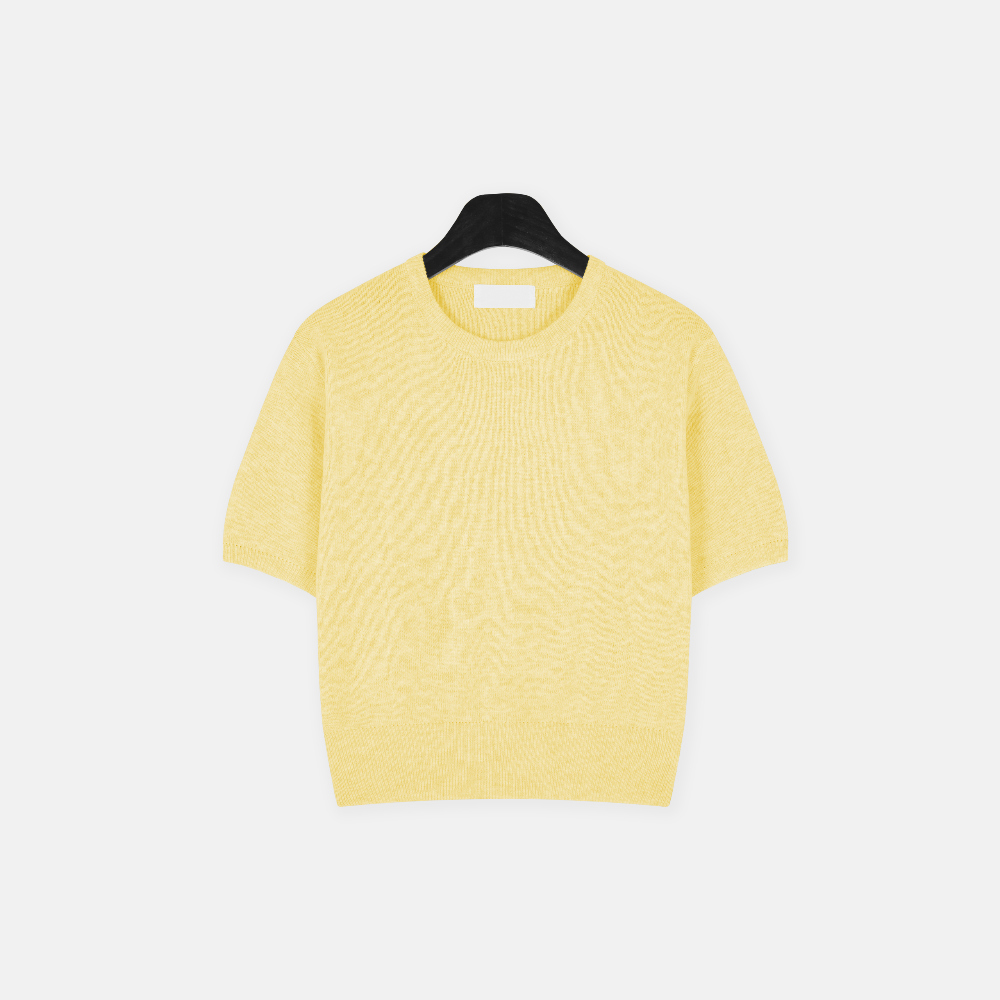 반팔 티셔츠 옐로우 색상 이미지-S1L124
