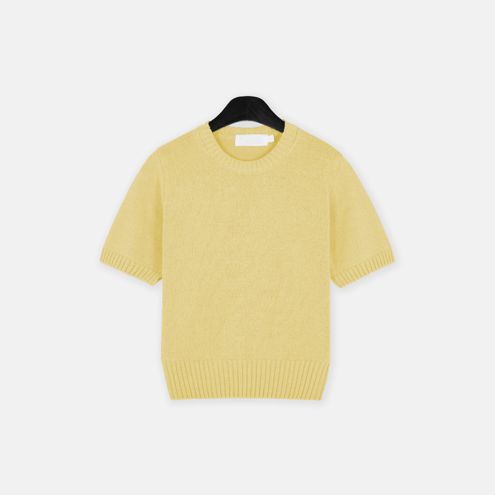 반팔 티셔츠 옐로우 색상 이미지-S1L16