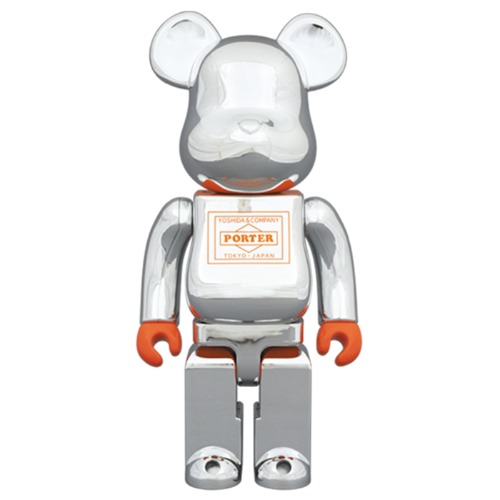 [BE@RBRICK]베어브릭 400% 요시다앤컴퍼니 포터 실버 크롬