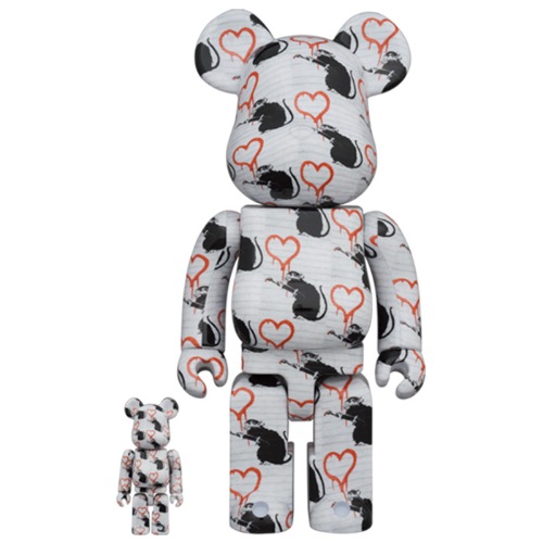 [BE@RBRICK]베어브릭 400% + 100% 뱅크시 - 러브 랫