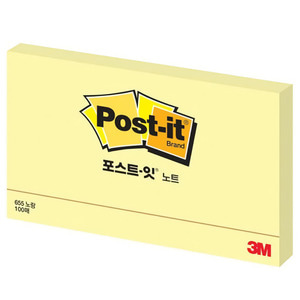 3M 포스트잇 노트 655 100매(127x76mm) 접착메모지