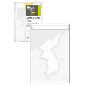 3M 포스트잇 스터디메이트 한국지도 코넬 필기 노트