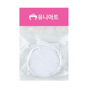 유니아트 넙적고무밴드 특대 25mm 흰색 면 천 허리고무줄 다용도 폭 2.5cm 길이 1m