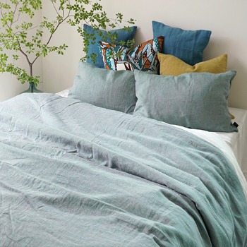 BLENDING LINEN BEDDING SET - MINT