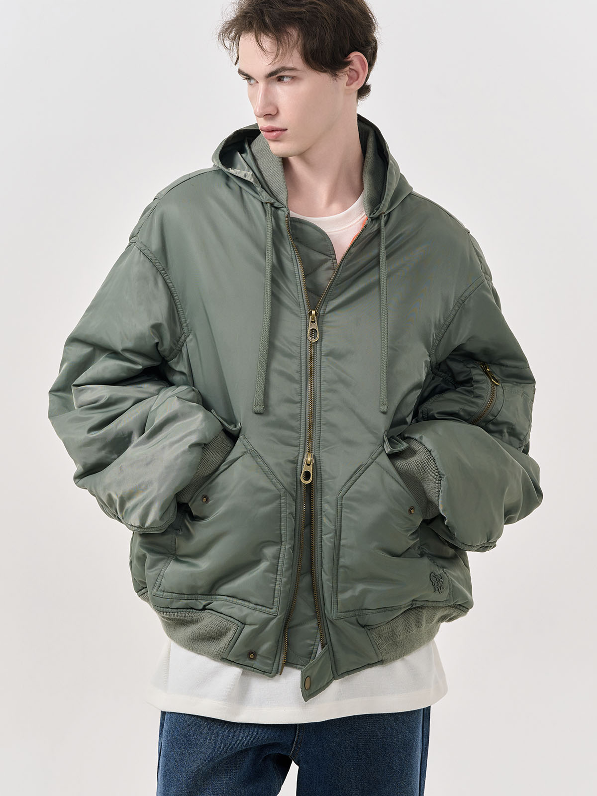 パロディMA-1 GENERAL IDEA] UNISEX オーバーサイズMA-1フライトジャケット
