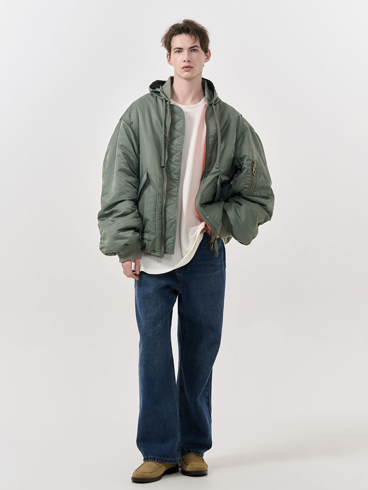 GENERAL IDEA] UNISEX オーバーサイズMA-1フライトジャケット