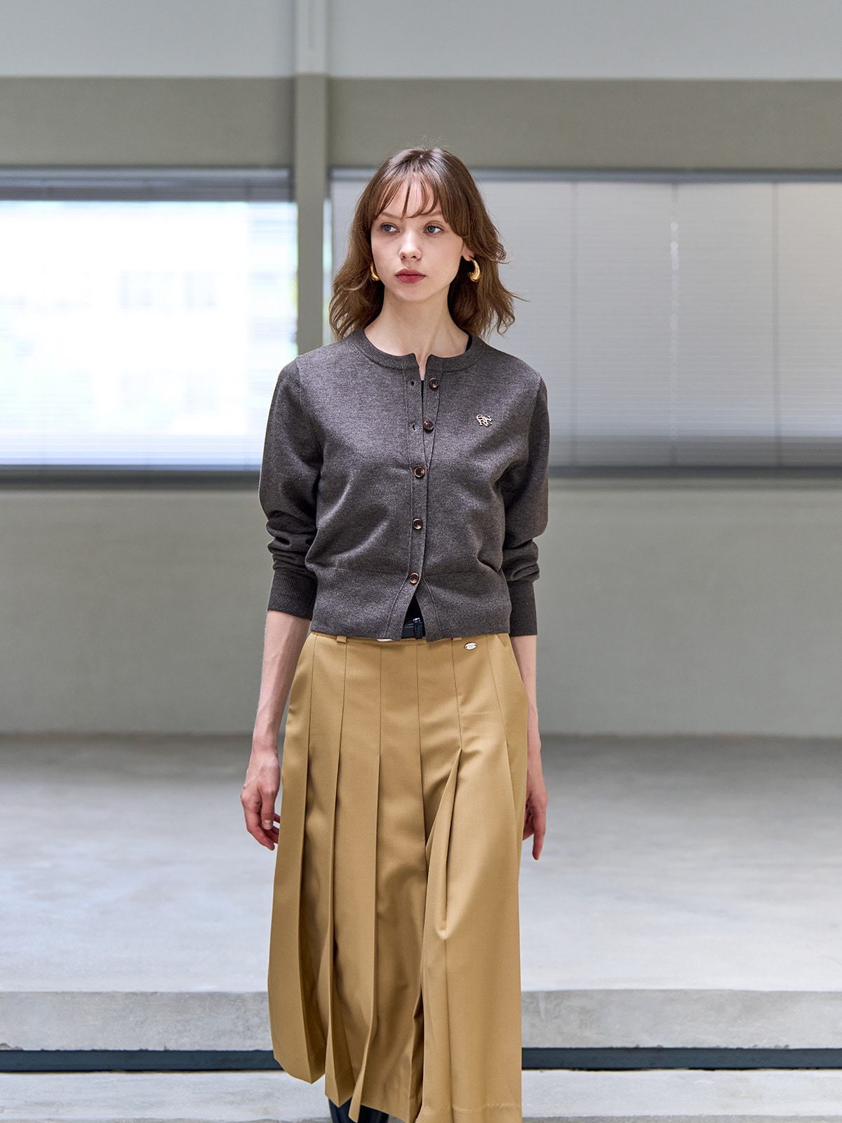 zG4【M】ヴァレンティノ プリーツ ロング丈 ミニマル トレンド プリーツロングスカート｜ミディ/ロングスカート｜韓国