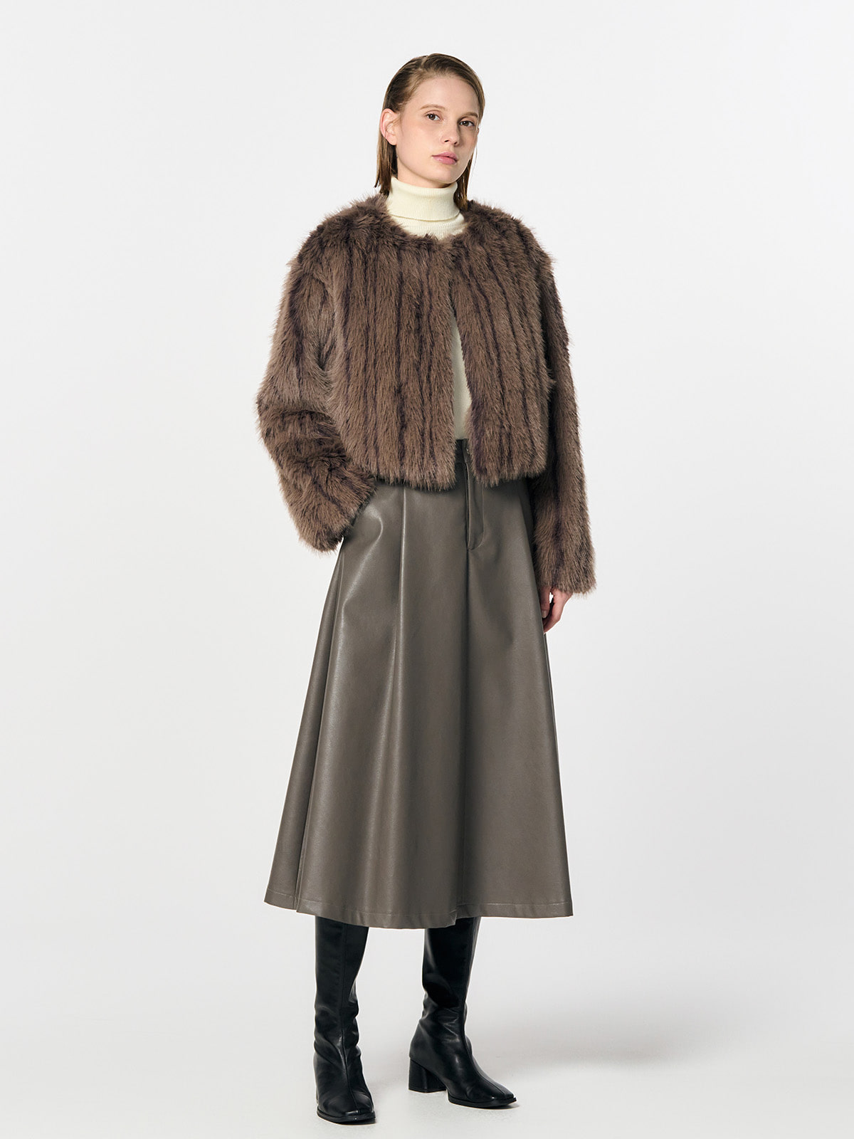 GENERAL IDEA ファーコート ベージュ Sサイズ もふもふ暖かい♡ GENERAL IDEA ファーコート ベージュ Sサイズ もふもふ暖かい