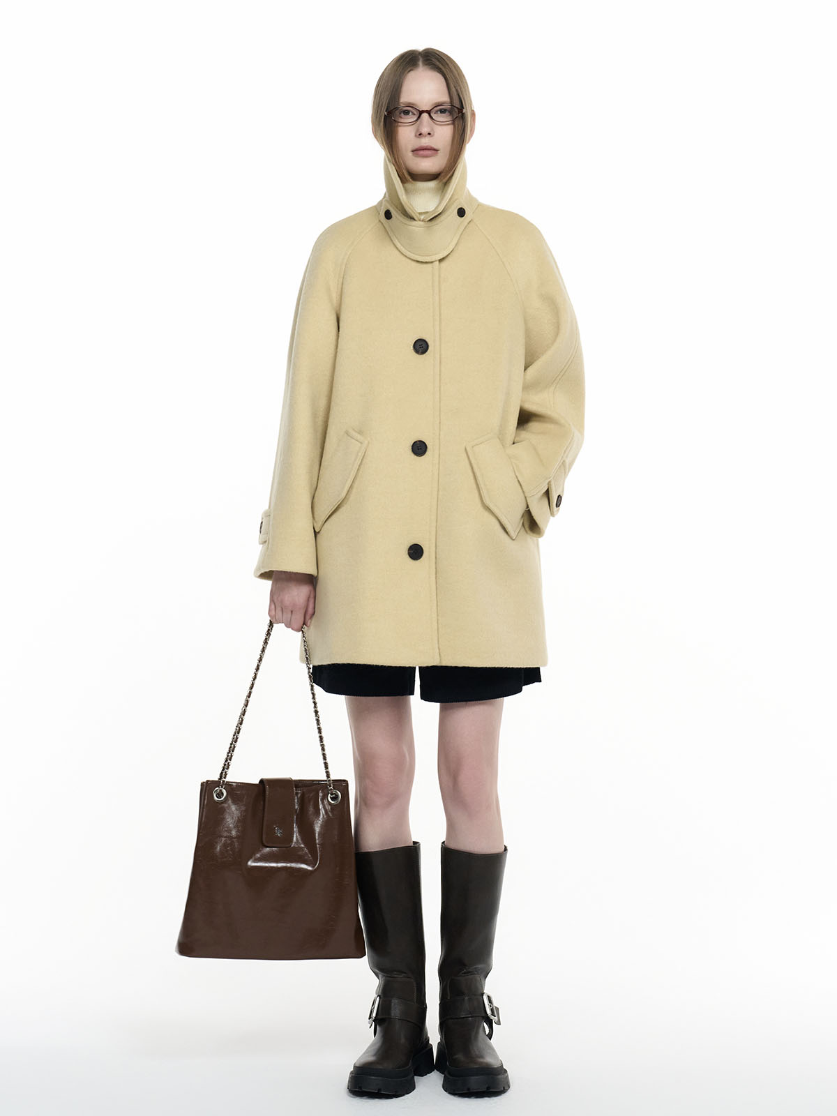 general idea ウール混ステンカラーコート　M general idea ウール混ステンカラーコート M