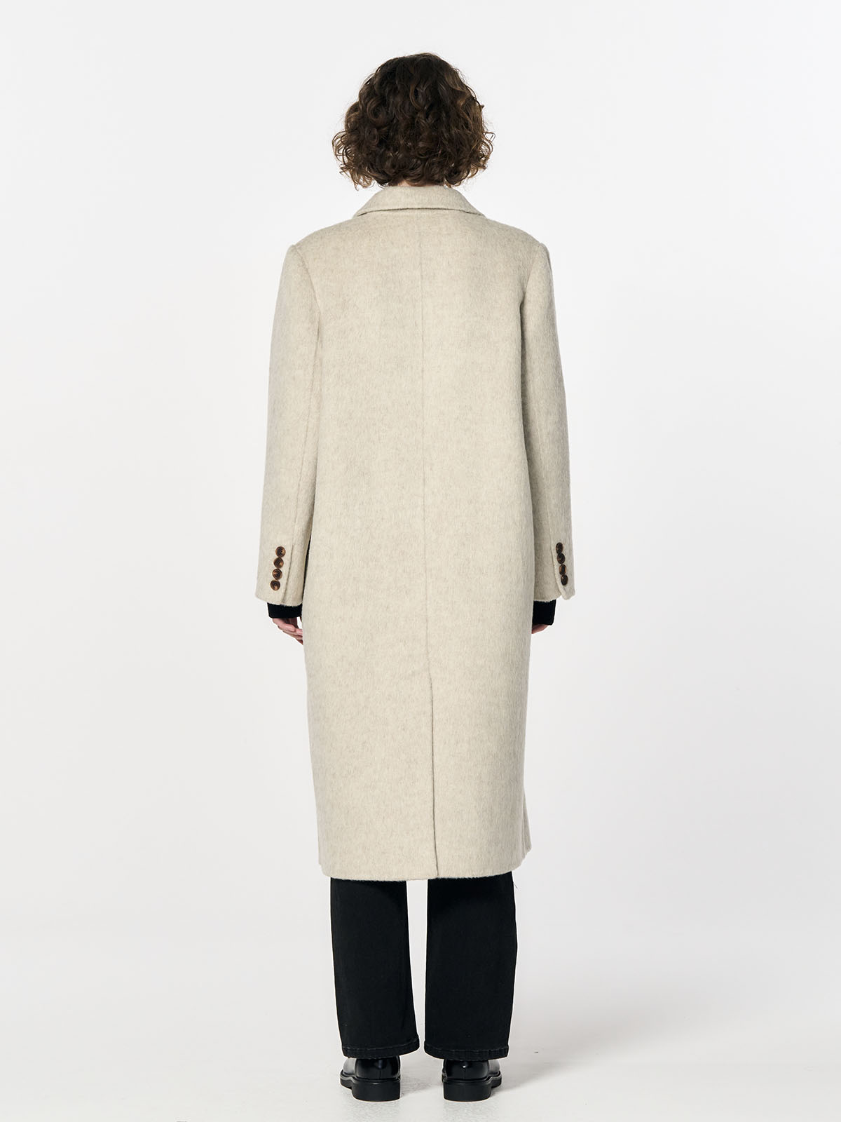 GENERAL IDEA] WOMAN ウールハンドメイドロングコート [OATMEAL