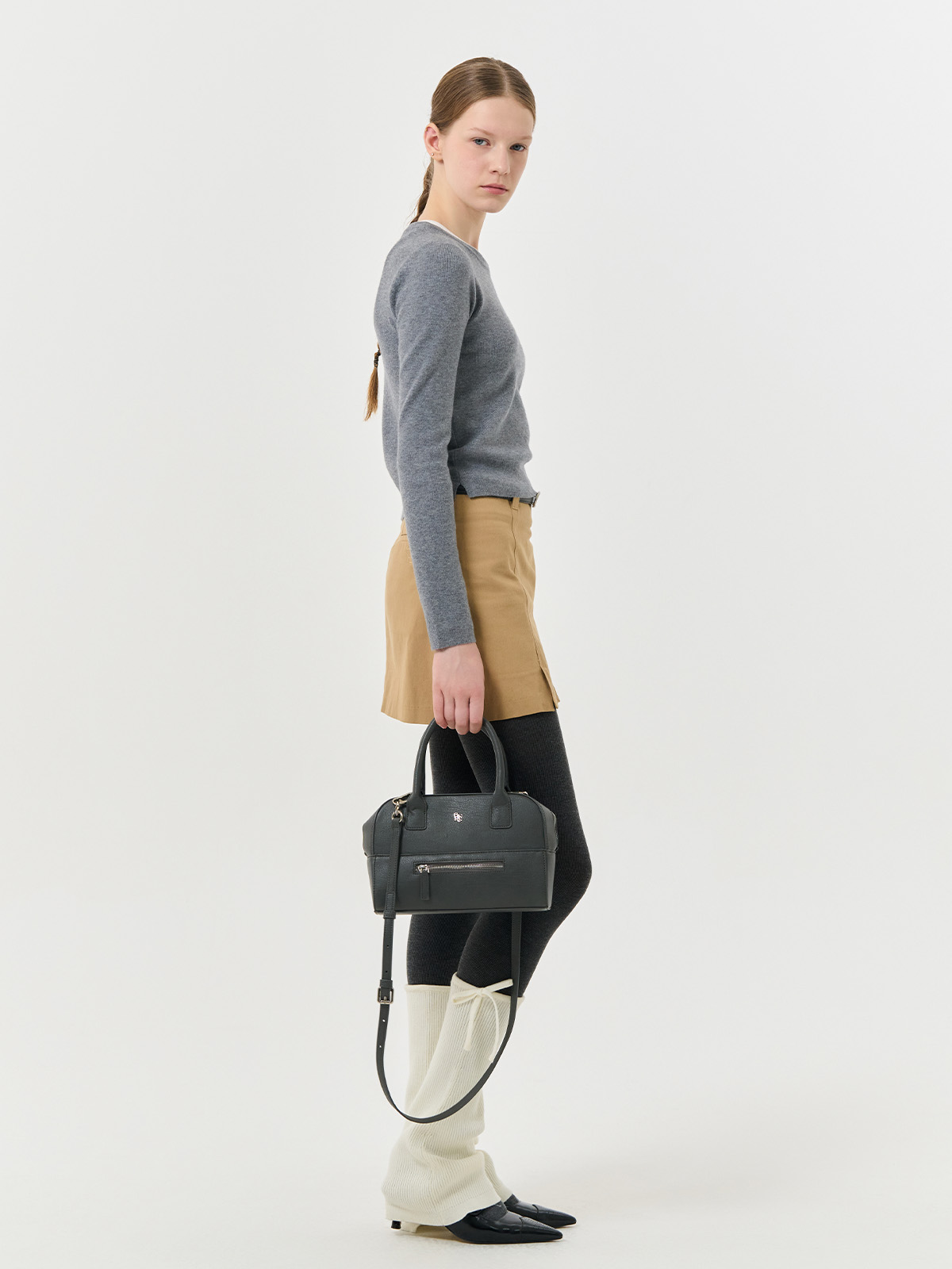 ★GENERAL IDEA★エコレザー ツーウェイバッグ - Black GENERAL IDEA] WOMAN GNRL スクエア2wayトートバッグ [BLACK]
