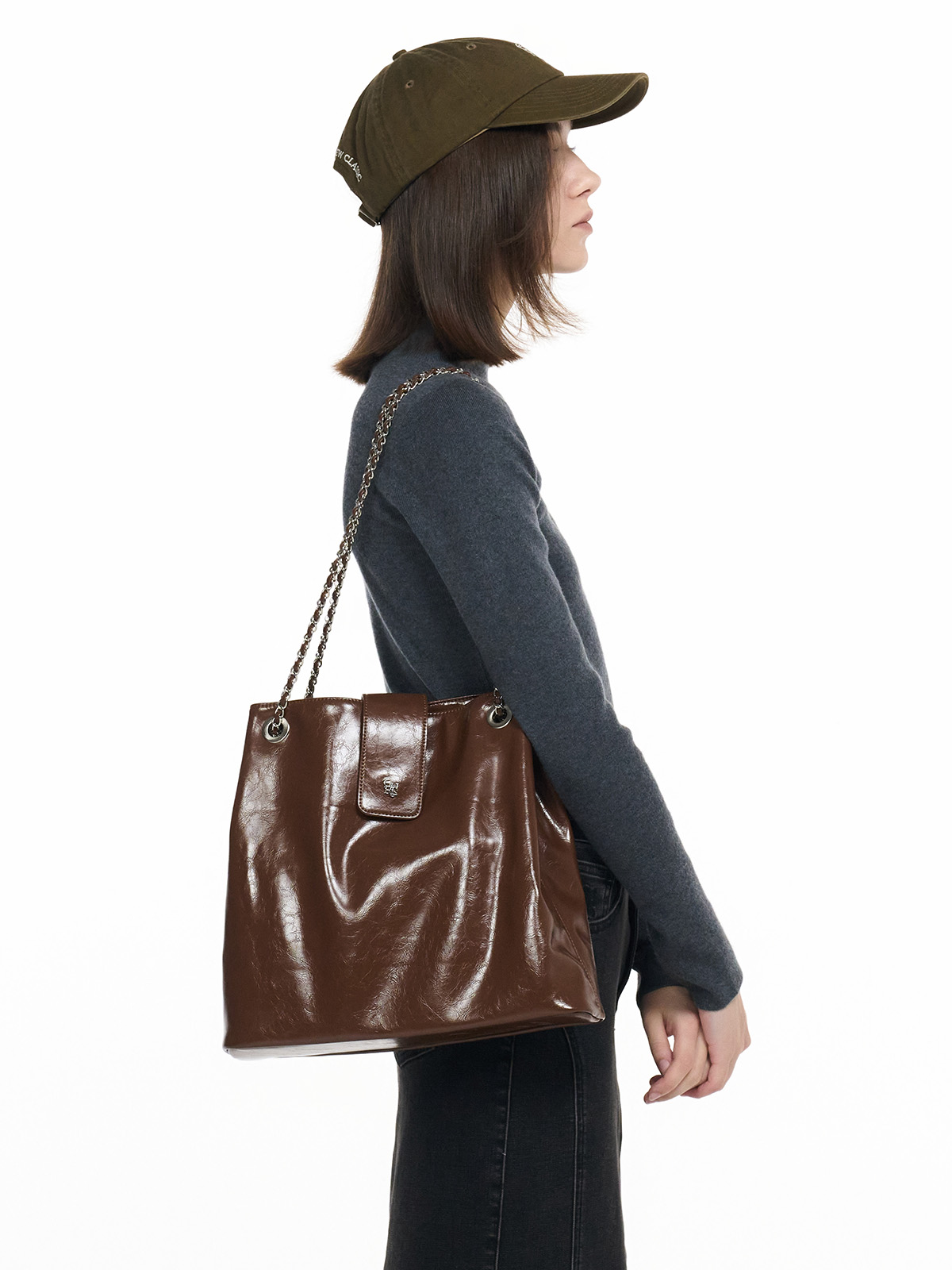 GENERAL IDEA] WOMAN GNRL バケットチェーンショルダーバッグ