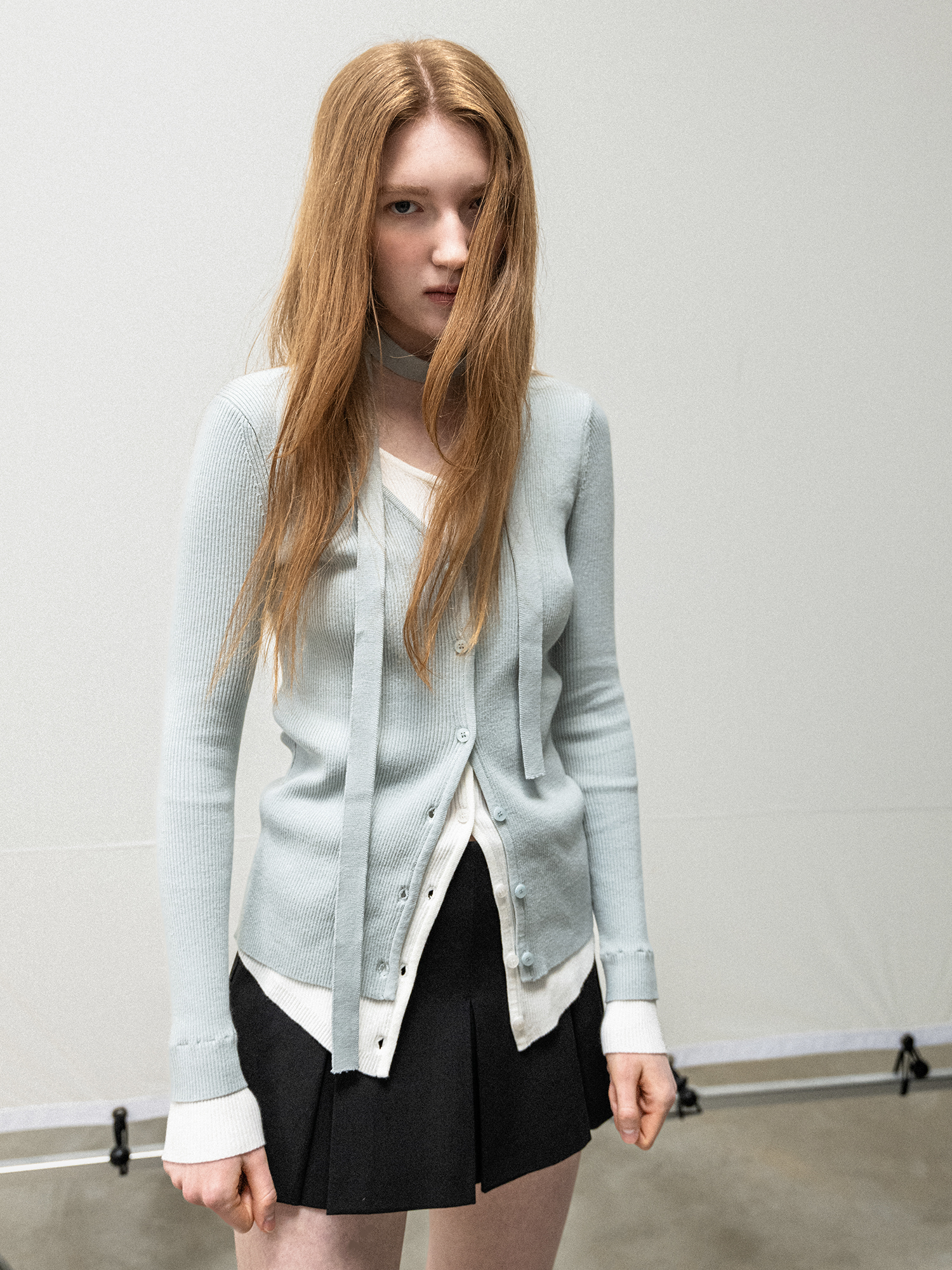 未使用級　極美品　2023SS エンフォルド レイヤードカーディガン シルク混 未使用級 極美品 2023SS エンフォルド レイヤードカーディガン