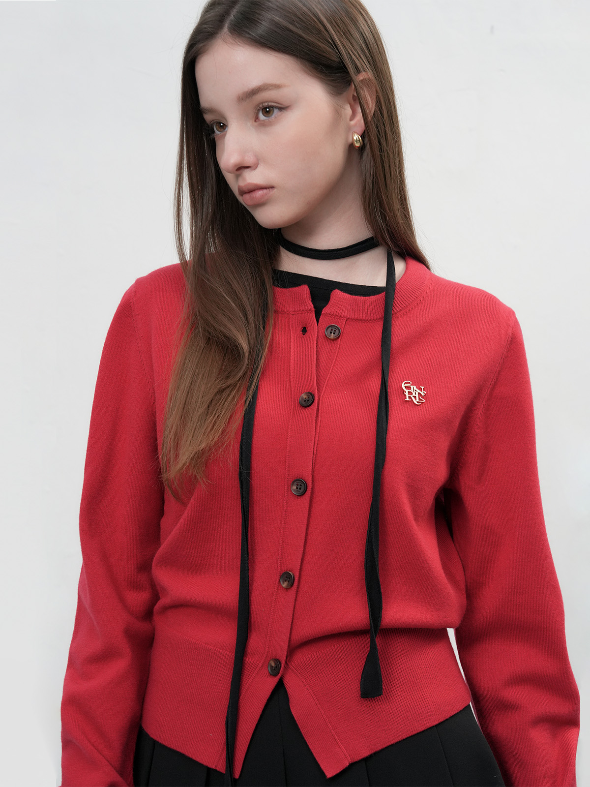 赤色 長袖カーディガン Levi's】クロップ丈カーディガン（カーディガン/ボレロ）｜Levi's