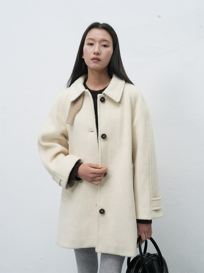 予約販売] WOMAN ウールバルマカーンハーフコート [NAVY]