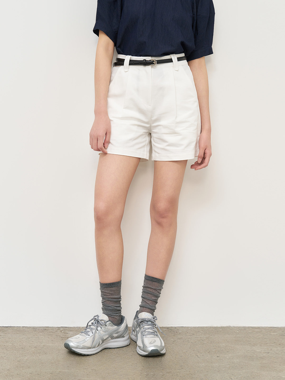 WOMAN コットンショートパンツ [WHITE]