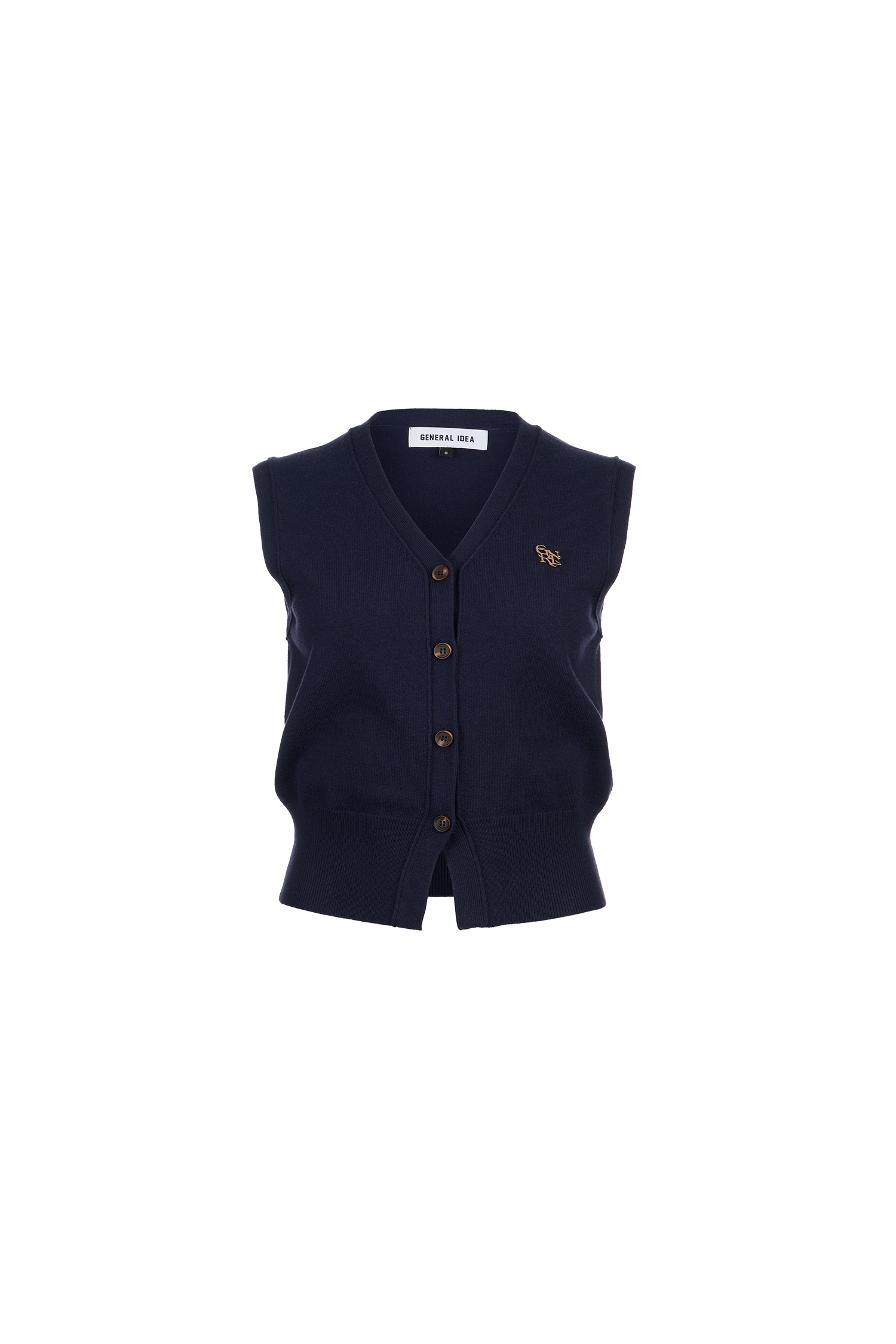 【GENERAL IDEA】Button Up Knit ビスチェ GENERAL IDEA] WOMAN リブ編みキャミビスチェ [BLACK]