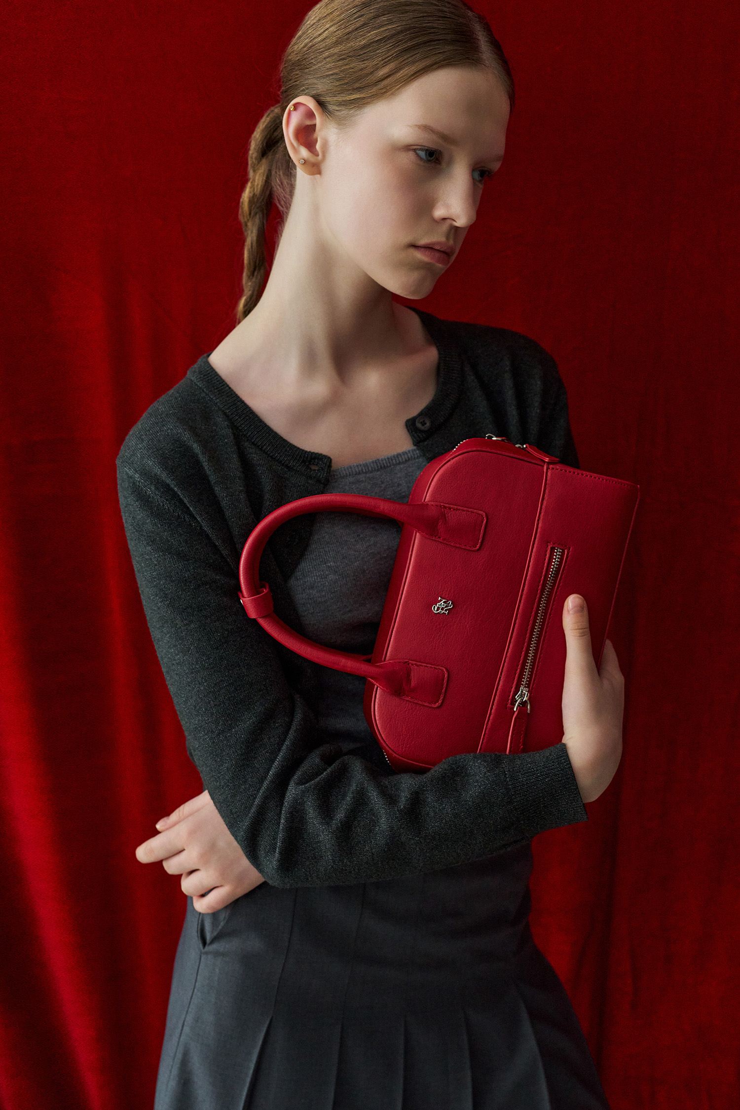 GENERAL IDEA] WOMAN GNRL スクエア2wayトートバッグ [RED]