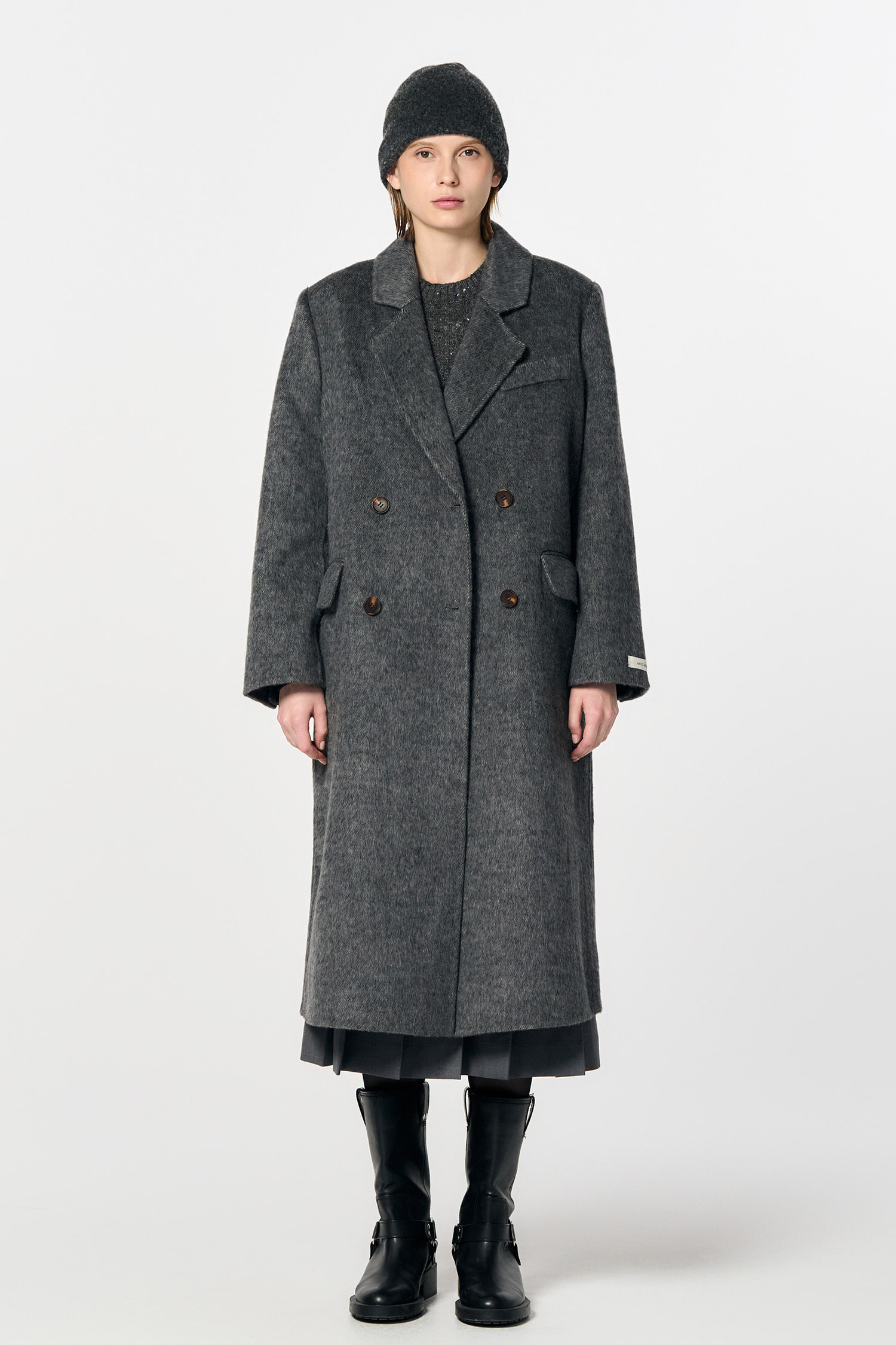 GENERAL IDEA ジェネラルアイディア ウール混ロングコート ブラック WOMAN - COAT - GENERAL IDEA | ジェネラルアイディア