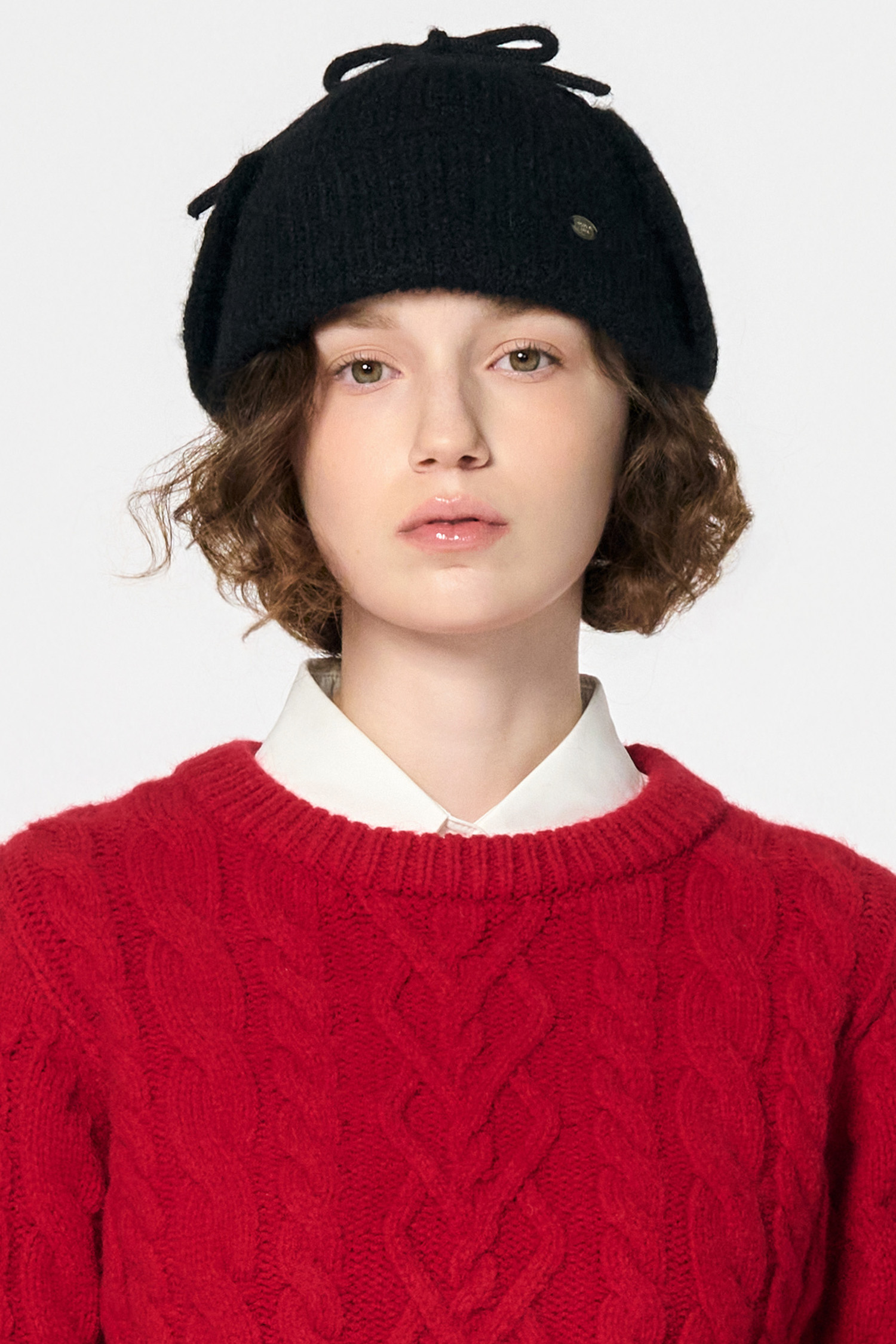 【最終値下げ】idea ビーニー GENERAL IDEA] WOMAN イヤーフラップニットビーニー [BLACK] (韓国